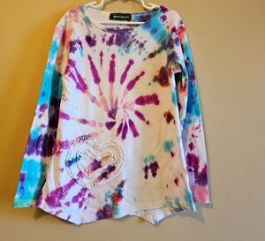 tie dye long sleeved girls shirt, sz 12, Holy Unicorn brand, casual, fun
